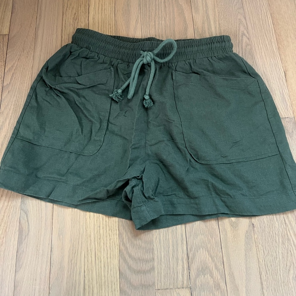 Linen blend shorts
